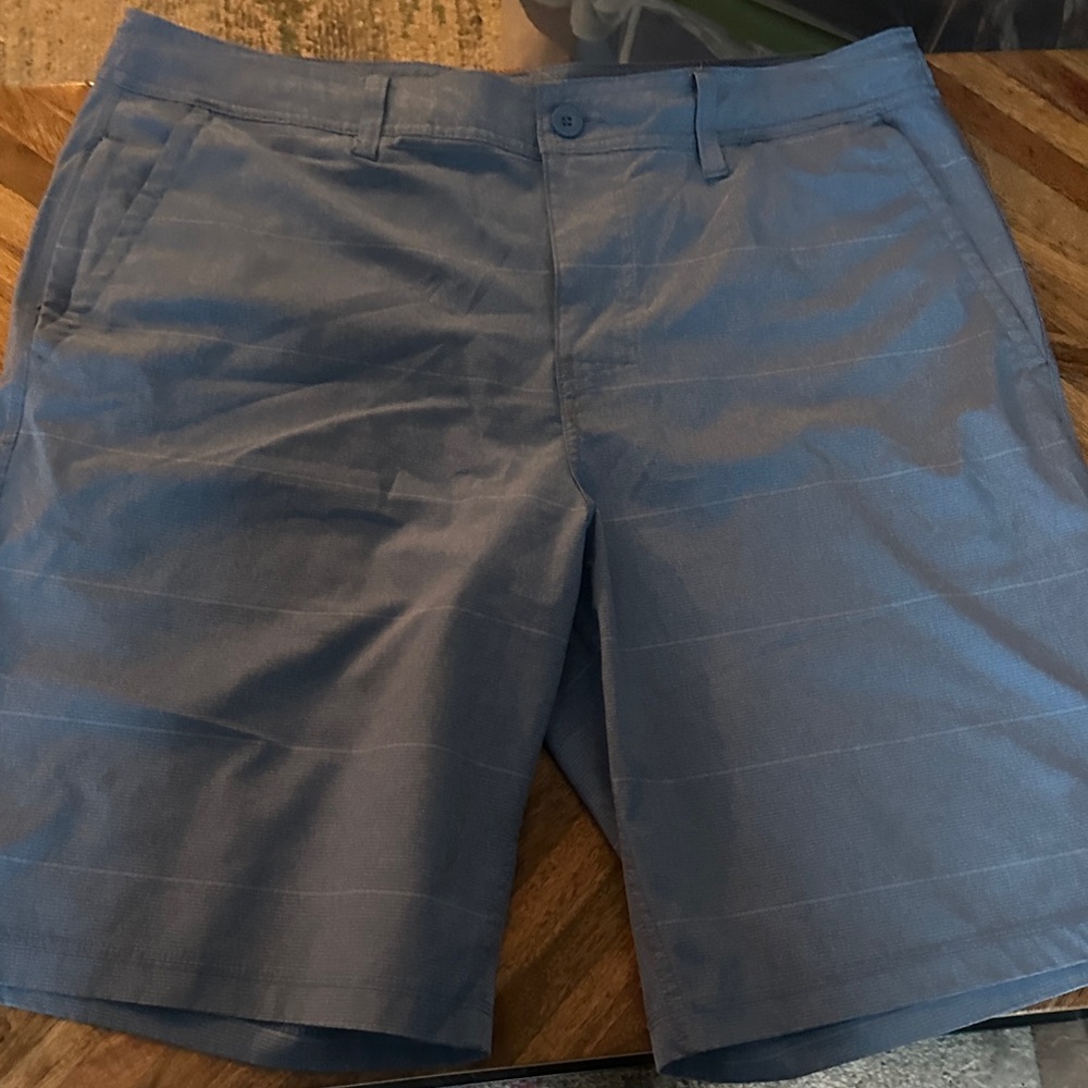 Hang Ten Men's Slate Blue Flat Front Shorts